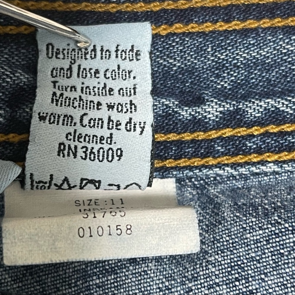Vintage Calvin Klein Button Front Stovepipe Jean 11 Medium Stone Blue - Picture 9 of 14